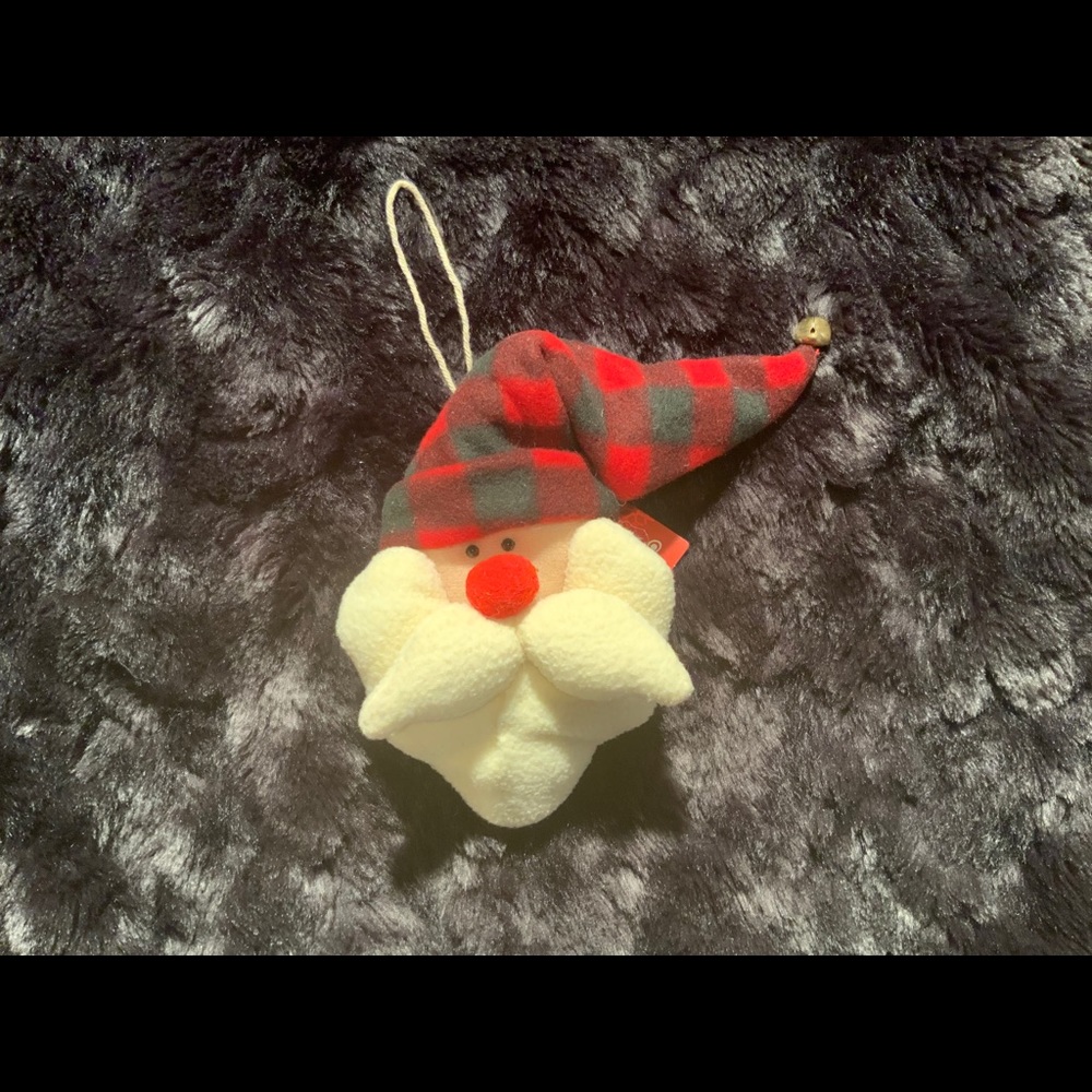 🌼 2/$10🌼 Plush Santa Ornament - Buffalo Plaid